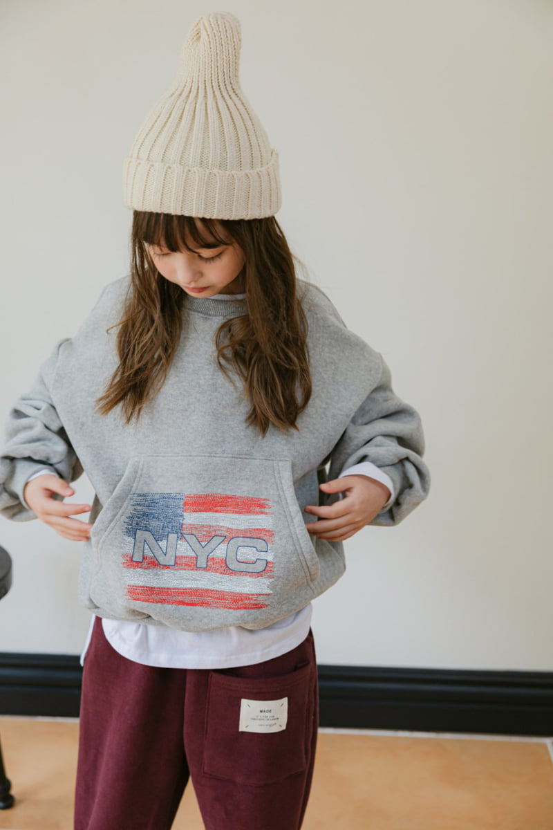 Dore Dore - Korean Children Fashion - #Kfashion4kids - NYC Pocket Brushed Sweatshirt - 6