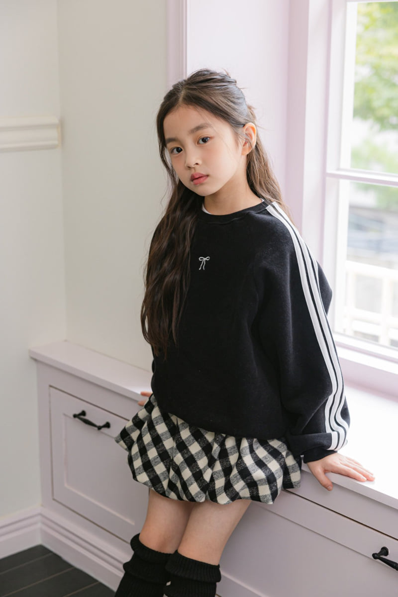 Dore Dore - Korean Children Fashion - #childofig - 3 Line Tape Brushed Sweatshirt - 6