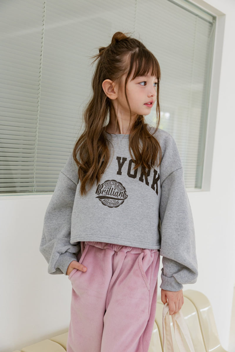 Dore Dore - Korean Children Fashion - #childofig - New York Brushed Crop Sweatshirt - 4