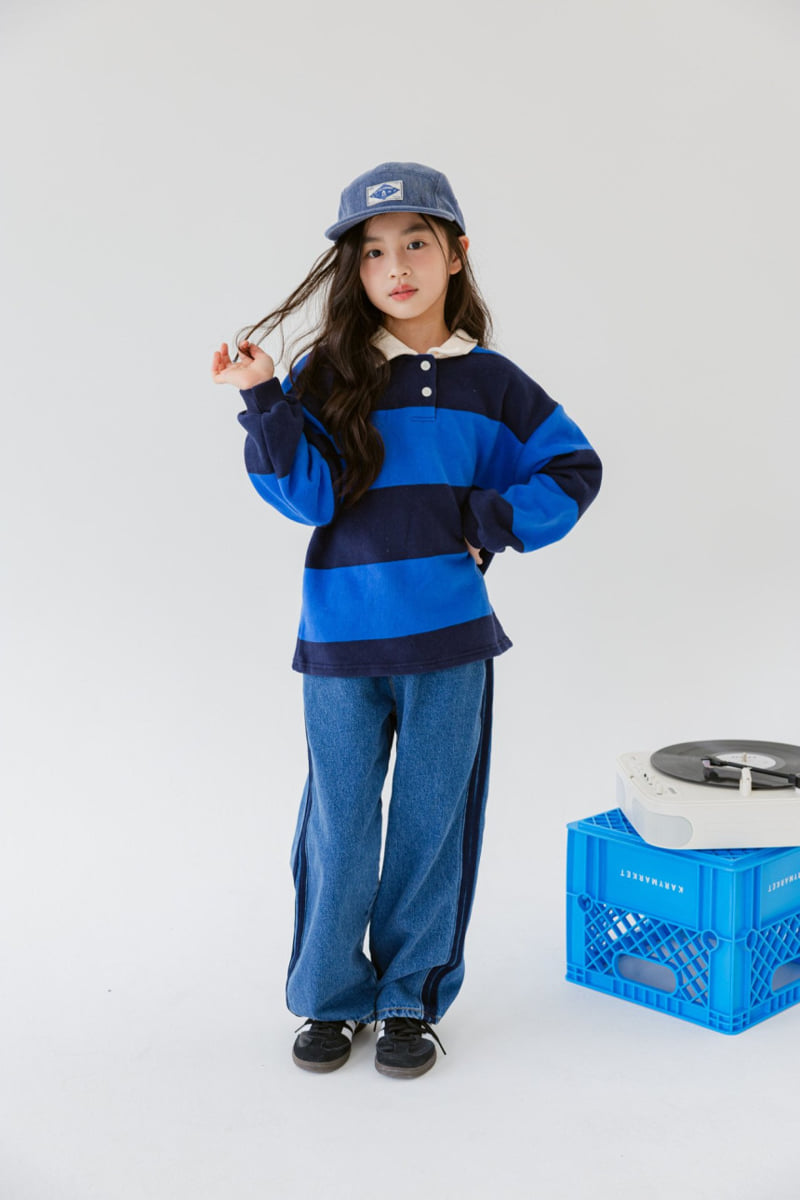 Dore Dore - Korean Children Fashion - #childofig - Stripe Brushed Sweatshirt - 9