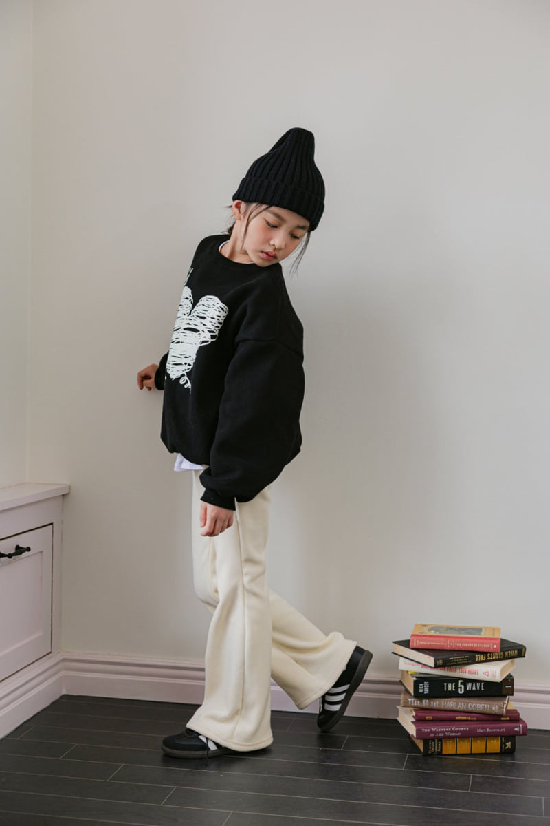 Dore Dore - Korean Children Fashion - #childofig - Crown Heart Brushed Sweatshirt - 4