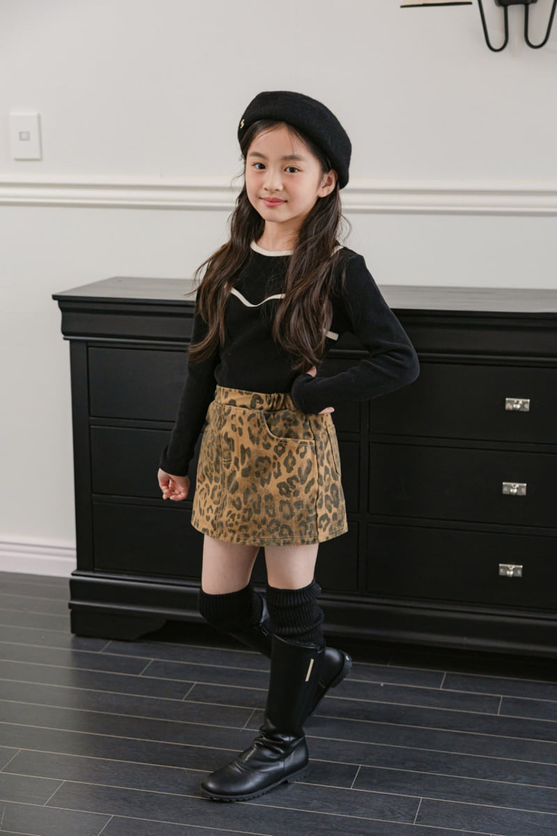 Dore Dore - Korean Children Fashion - #childrensboutique - Leopard Mink Skirt Pants - 11