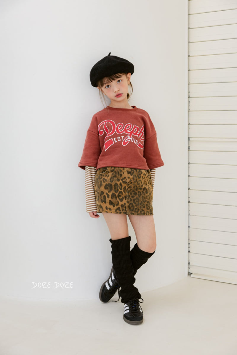 Dore Dore - Korean Children Fashion - #childrensboutique - Deep Fleece Crop Sweatshirt