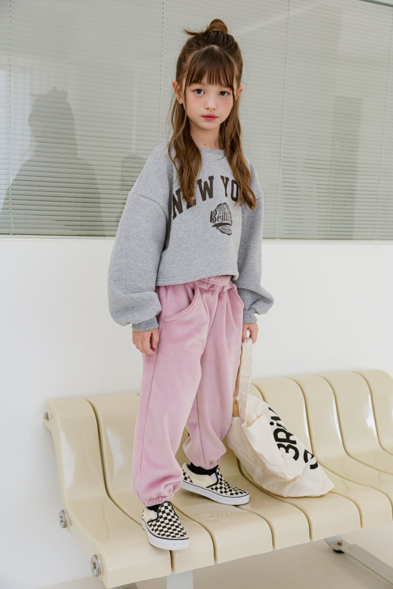 Dore Dore - Korean Children Fashion - #designkidswear - New York Brushed Crop Sweatshirt - 6