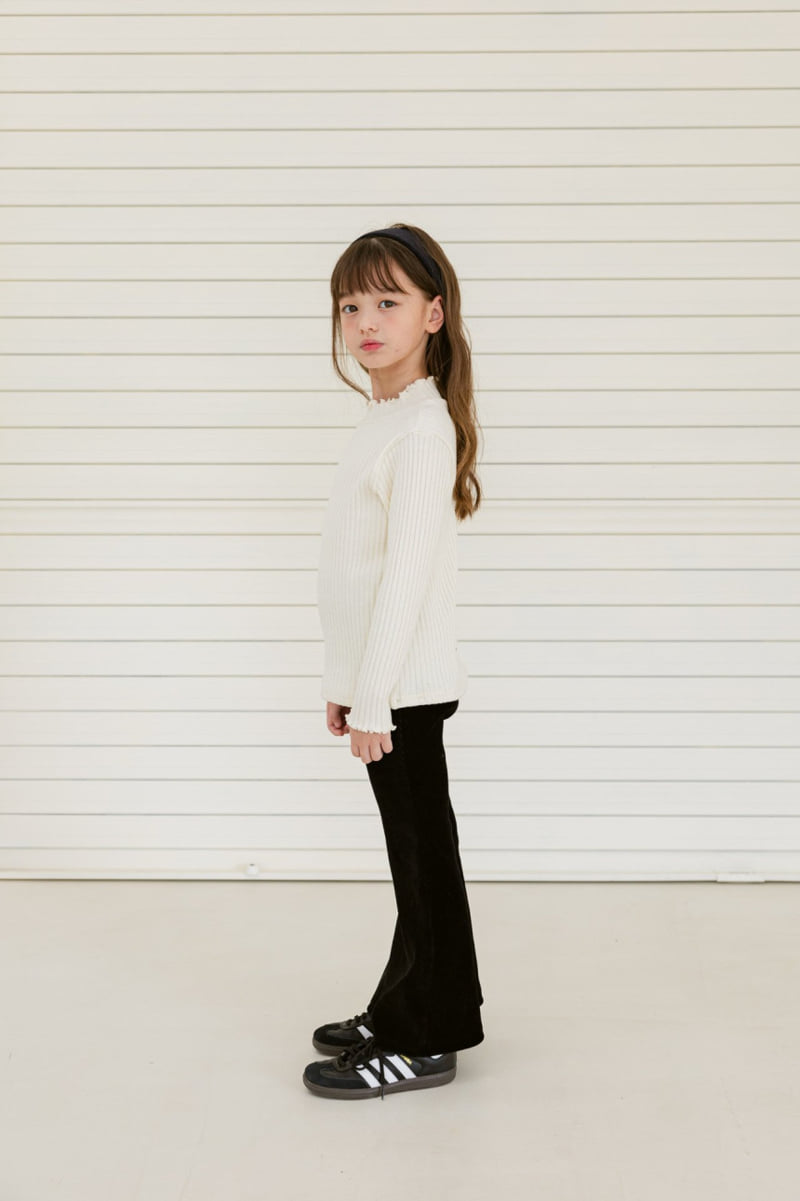 Dore Dore - Korean Children Fashion - #designkidswear - Mock Neck Brushed Tee - 2