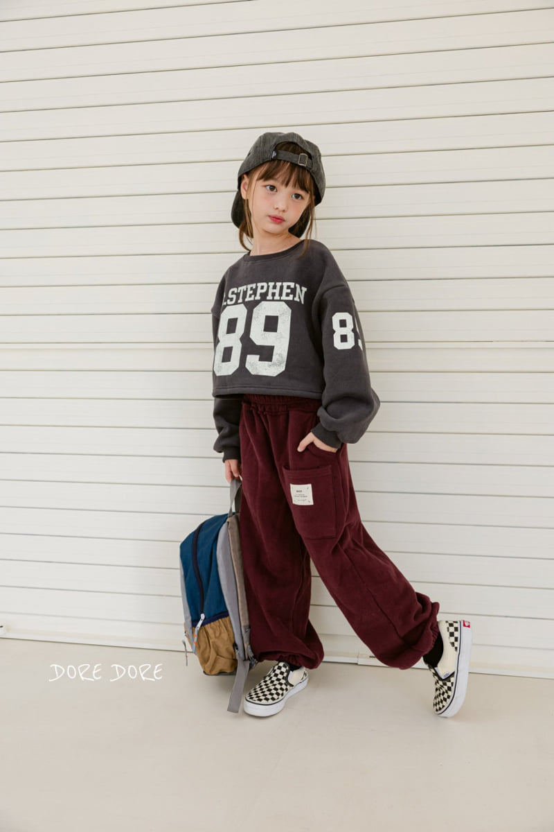 Dore Dore - Korean Children Fashion - #designkidswear - 89 Brushed Crop Sweatshirt - 3