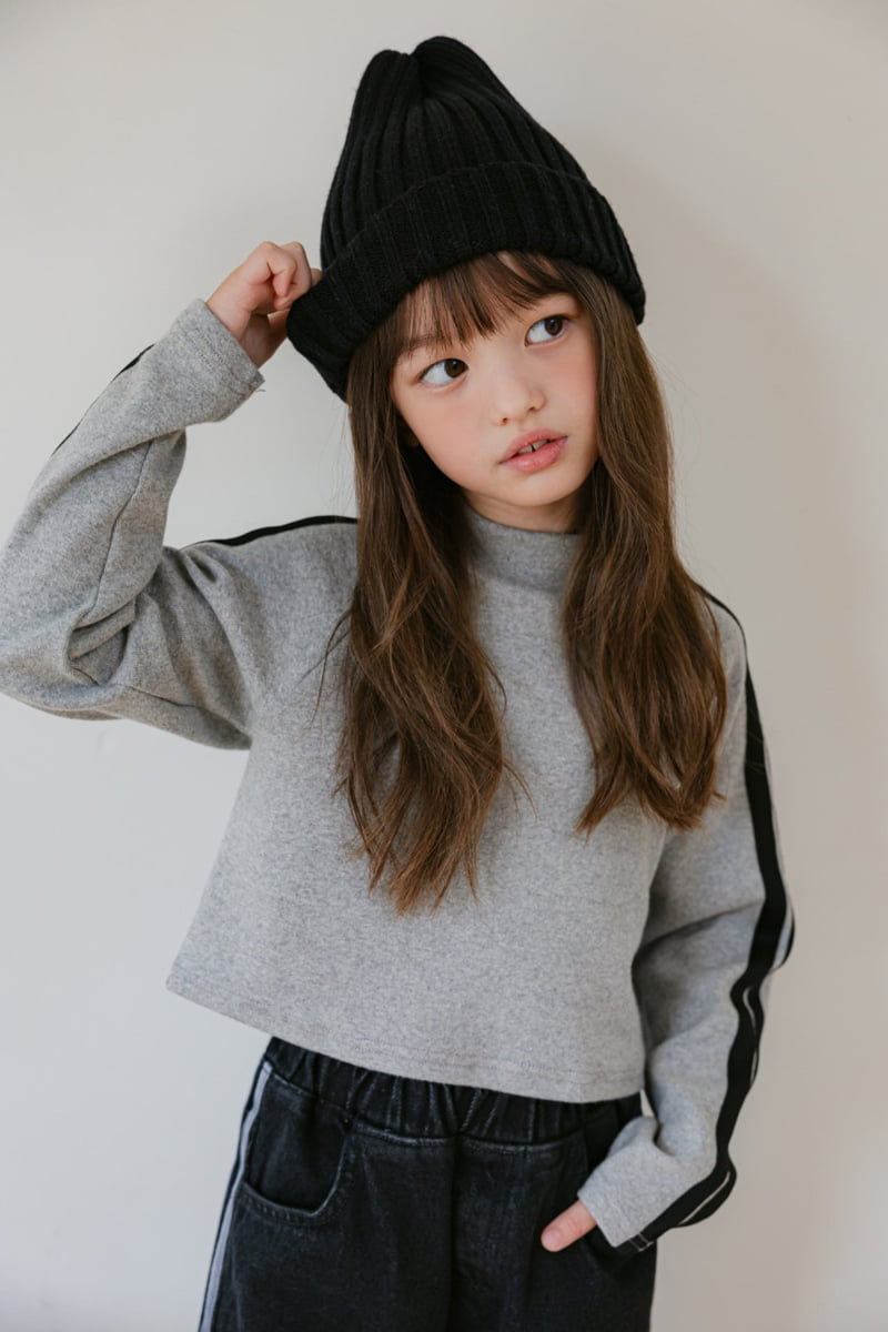 Dore Dore - Korean Children Fashion - #designkidswear - Mock Neck Tape Brushed Tee - 11