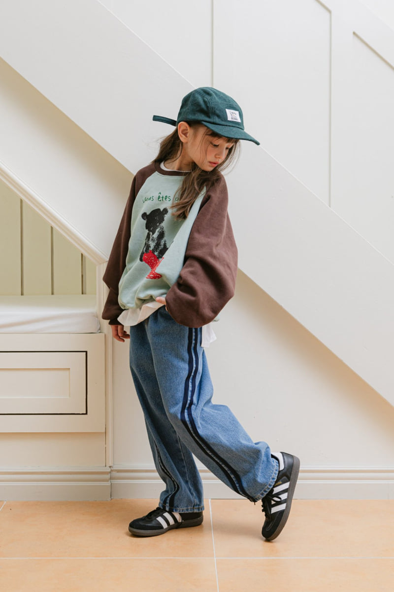 Dore Dore - Korean Children Fashion - #discoveringself - Line Brushed Tape Jeans - 8