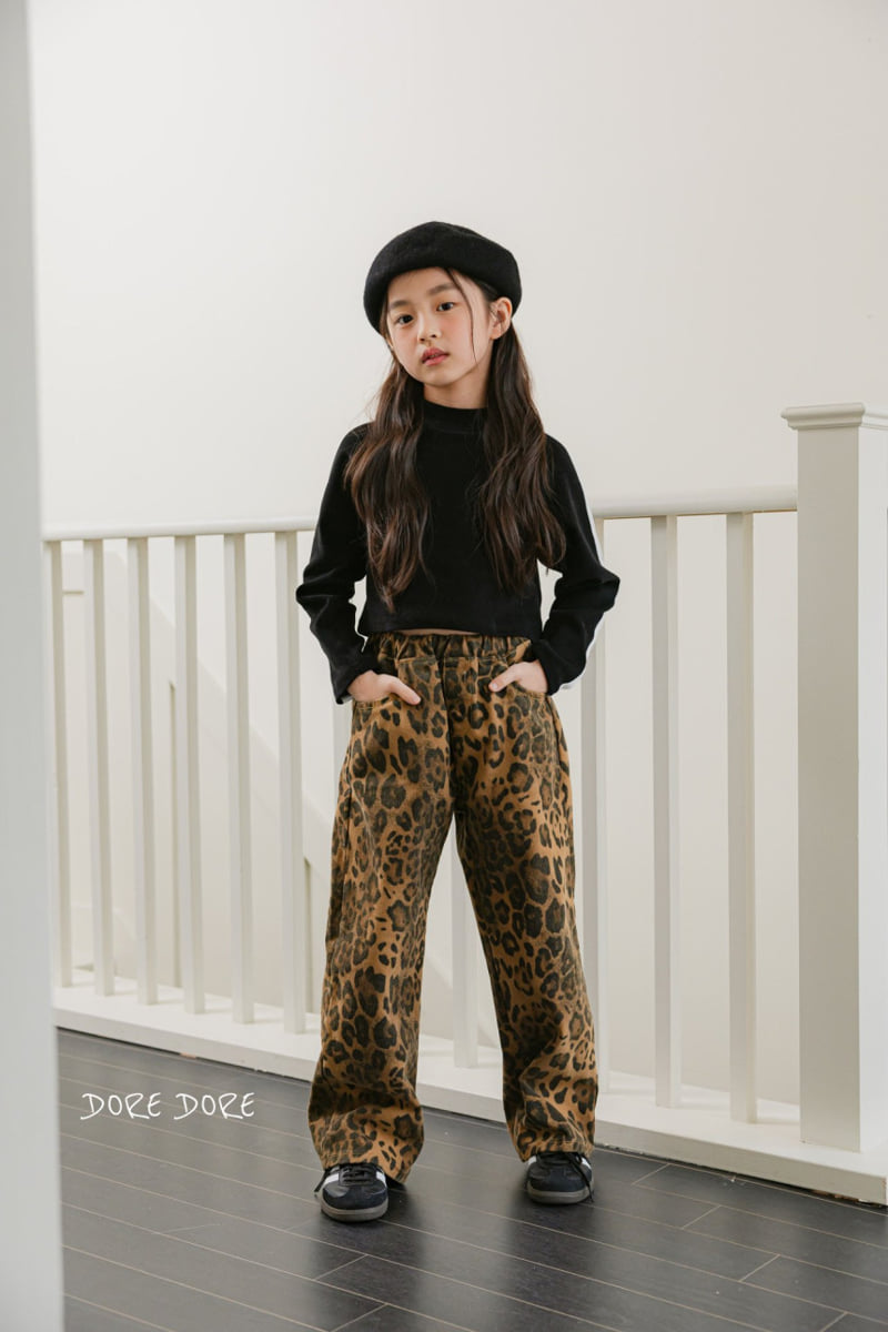 Dore Dore - Korean Children Fashion - #discoveringself - Leopard Fleece Pants - 10