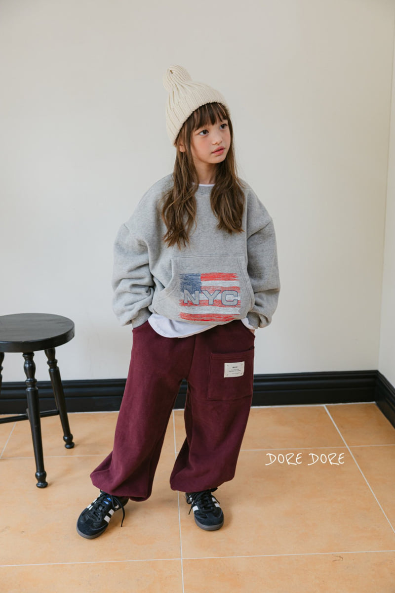 Dore Dore - Korean Children Fashion - #discoveringself - NYC Pocket Brushed Sweatshirt