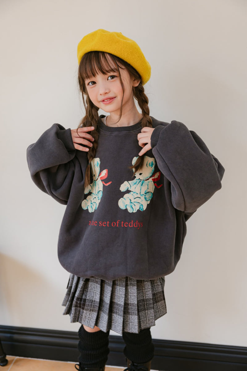 Dore Dore - Korean Children Fashion - #discoveringself - ibbon Bear Brushed Sweatshirt - 5