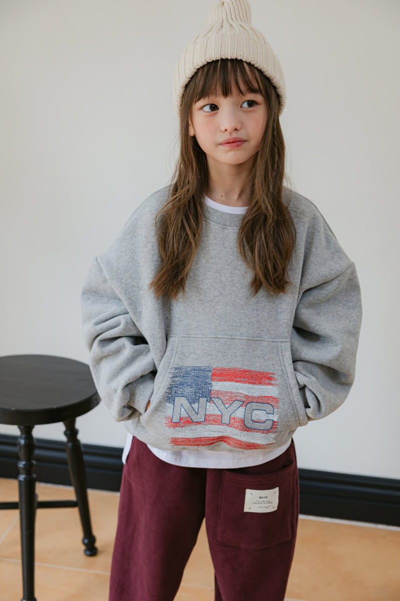 Dore Dore - Korean Children Fashion - #fashionkids - NYC Pocket Brushed Sweatshirt - 2