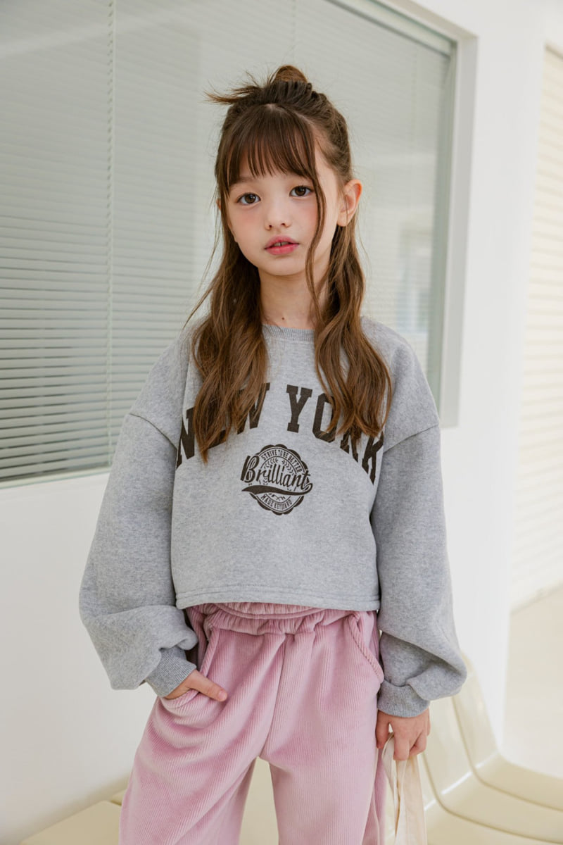 Dore Dore - Korean Children Fashion - #kidsstore - New York Brushed Crop Sweatshirt - 10