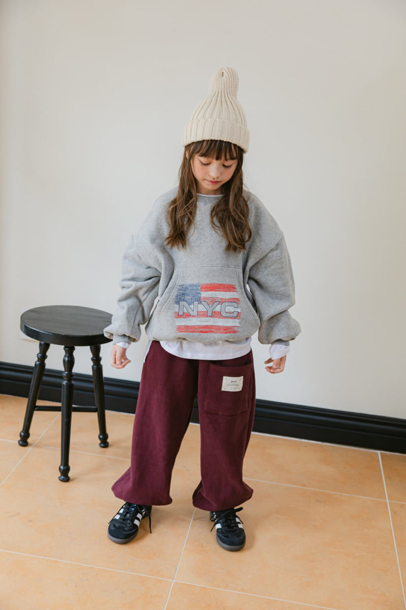 Dore Dore - Korean Children Fashion - #kidsshorts - NYC Pocket Brushed Sweatshirt - 4