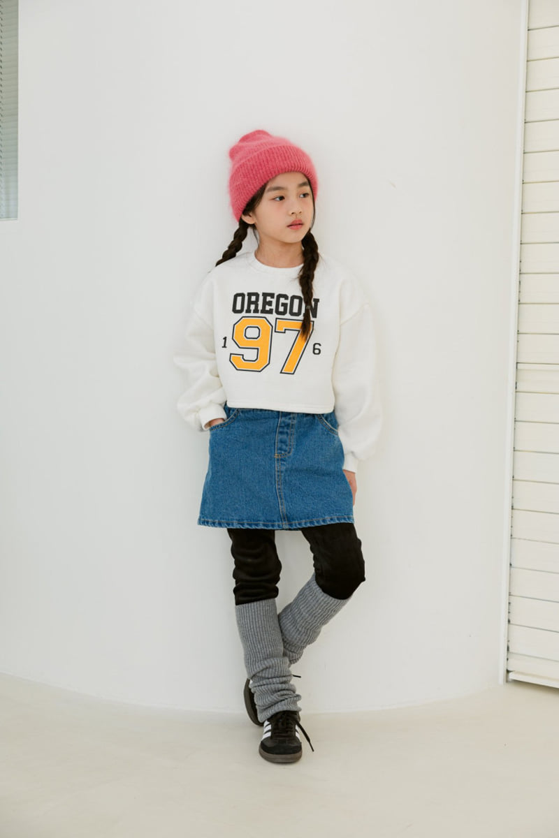 Dore Dore - Korean Children Fashion - #kidzfashiontrend - Blue Mink Skirt Leggings - 9