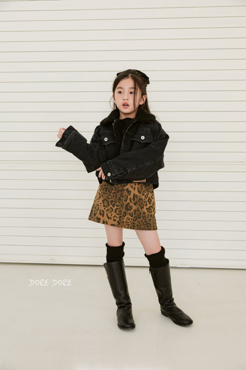 Dore Dore - Korean Children Fashion - #kidzfashiontrend - Leopard Mink Skirt Pants