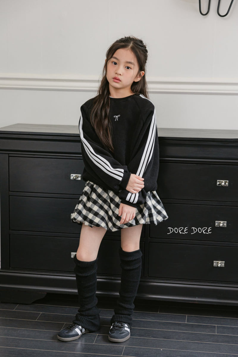 Dore Dore - Korean Children Fashion - #littlefashionista - 3 Line Tape Brushed Sweatshirt