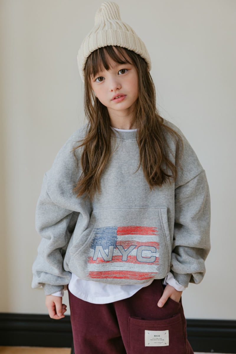 Dore Dore - Korean Children Fashion - #littlefashionista - NYC Pocket Brushed Sweatshirt - 7