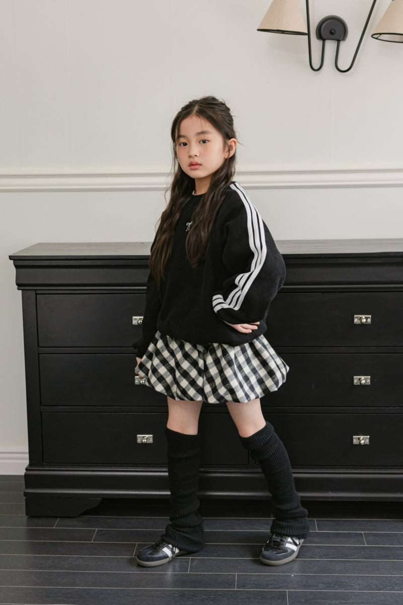 Dore Dore - Korean Children Fashion - #magicofchildhood - 3 Line Tape Brushed Sweatshirt - 2