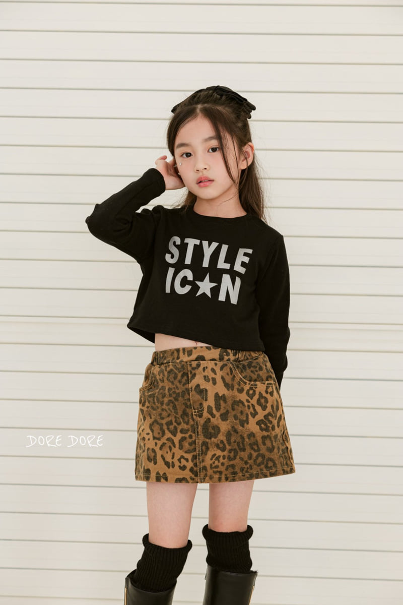 Dore Dore - Korean Children Fashion - #littlefashionista - Leopard Mink Skirt Pants - 4