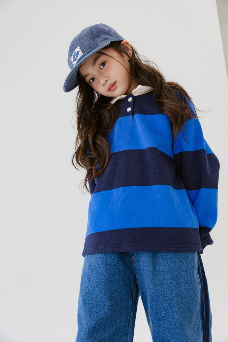 Dore Dore - Korean Children Fashion - #magicofchildhood - Stripe Brushed Sweatshirt - 3