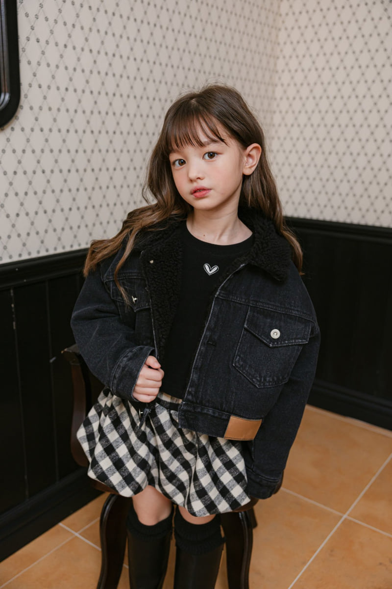 Dore Dore - Korean Children Fashion - #magicofchildhood - Leather Label Denim Jacket - 9