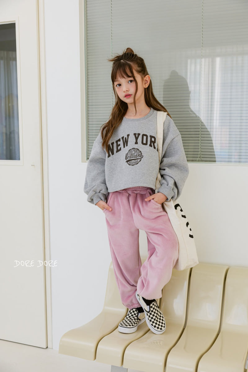 Dore Dore - Korean Children Fashion - #minifashionista - New York Brushed Crop Sweatshirt