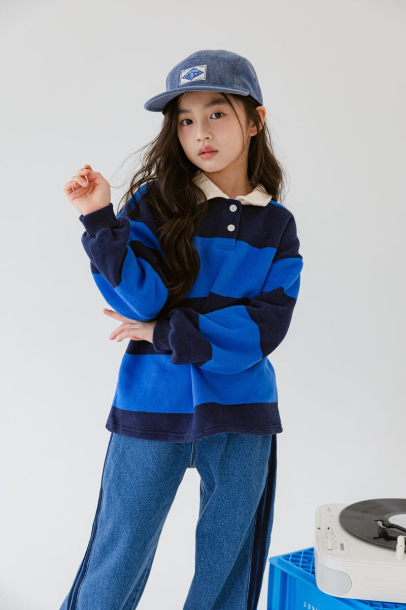 Dore Dore - Korean Children Fashion - #magicofchildhood - Stripe Brushed Sweatshirt - 4