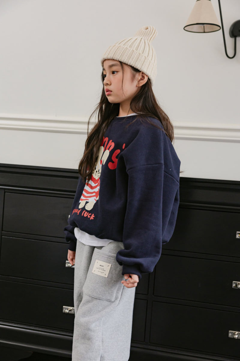 Dore Dore - Korean Children Fashion - #minifashionista - Stripe Rabbit Brushed Sweatshirt - 7