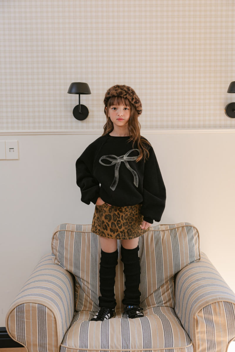 Dore Dore - Korean Children Fashion - #minifashionista - Ribbon Raglan Brushed Sweatshirt - 5