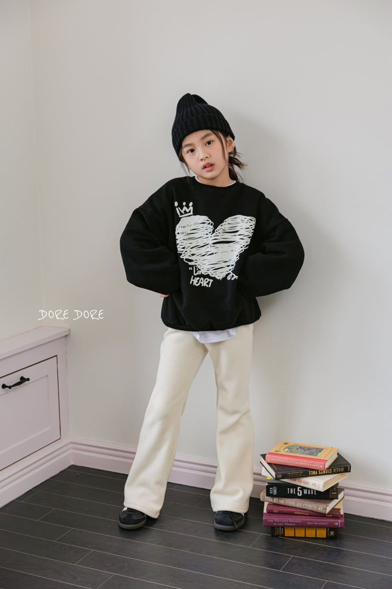 Dore Dore - Korean Children Fashion - #prettylittlegirls - Crown Heart Brushed Sweatshirt