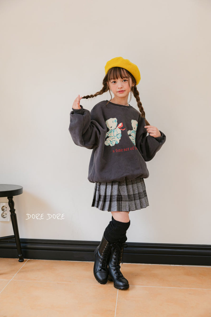 Dore Dore - Korean Children Fashion - #prettylittlegirls - Check Pleated Skirt Pants