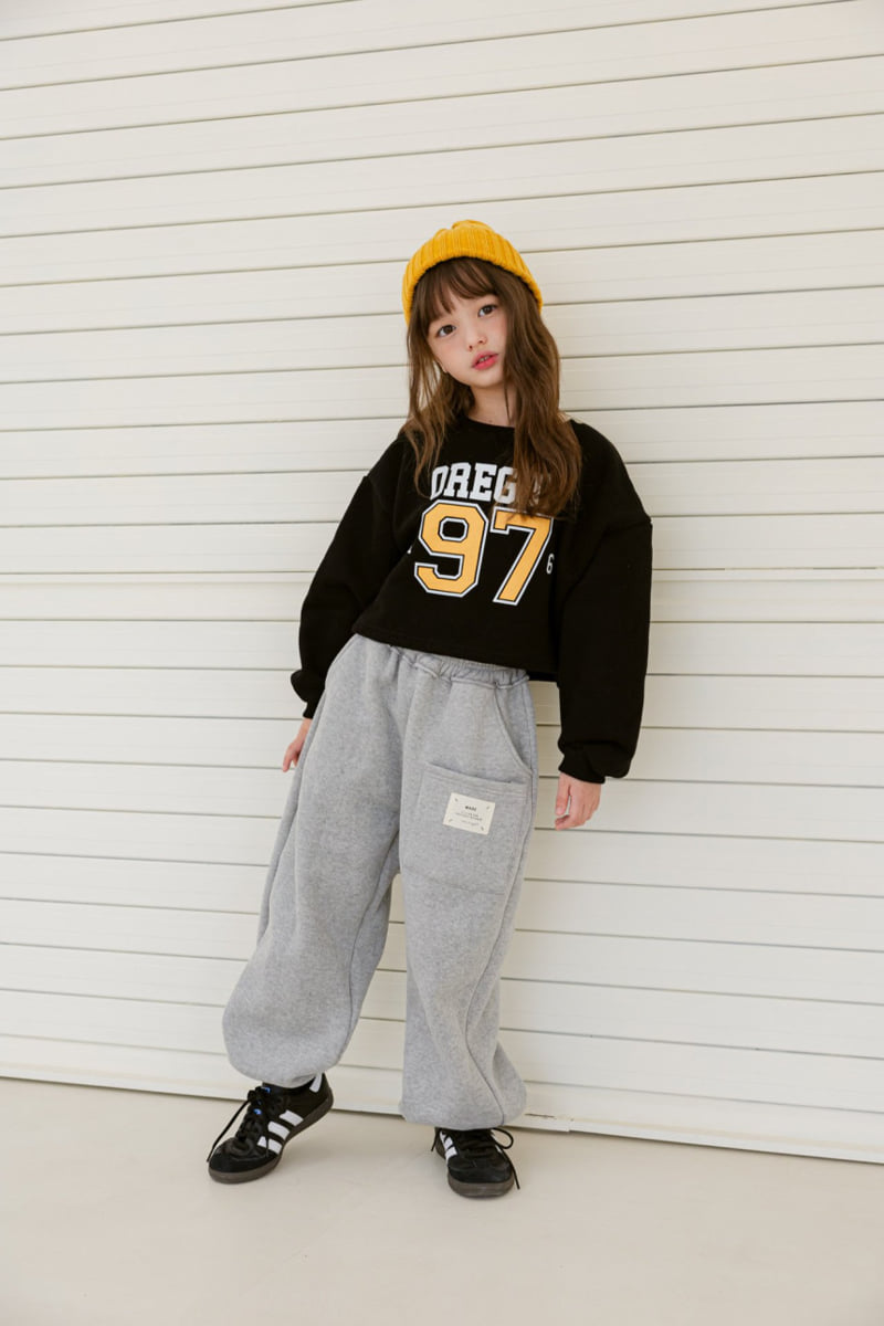 Dore Dore - Korean Children Fashion - #todddlerfashion - 97 Brushed Crop Sweatshirt - 9