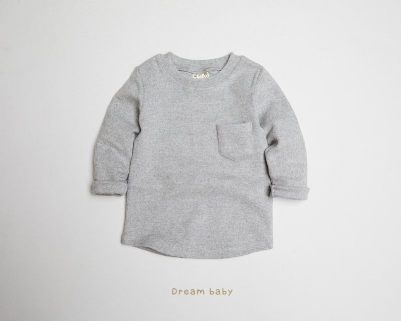 Dream Baby - Korean Children Fashion - #kidzfashiontrend - Thick Fleece Pocket Tee - 4