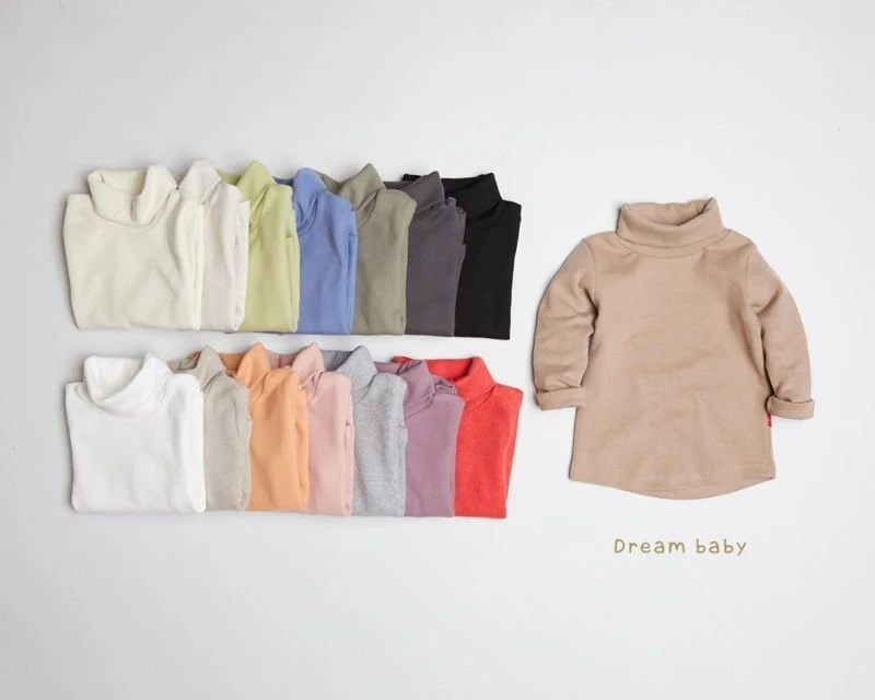 Dream Baby - Korean Children Fashion - #fashionkids - Thick Fleece Turtleneck Tee