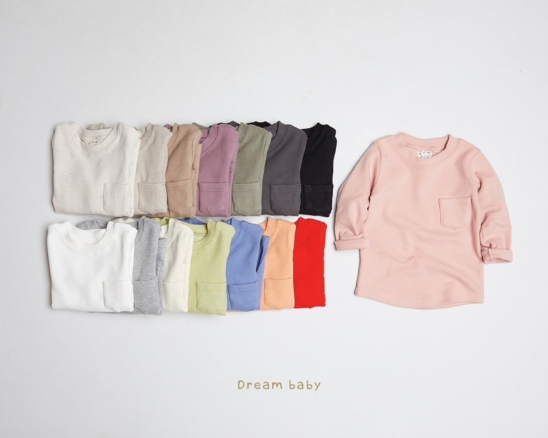 Dream Baby - Korean Children Fashion - #kidsshorts - Thick Fleece Pocket Tee