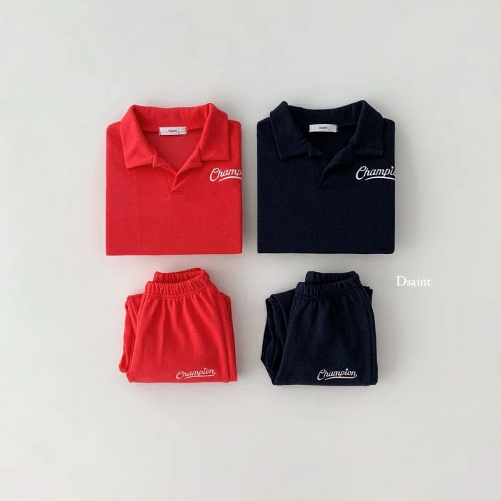 Dsaint - Korean Children Fashion - #Kfashion4kids - Champion Set