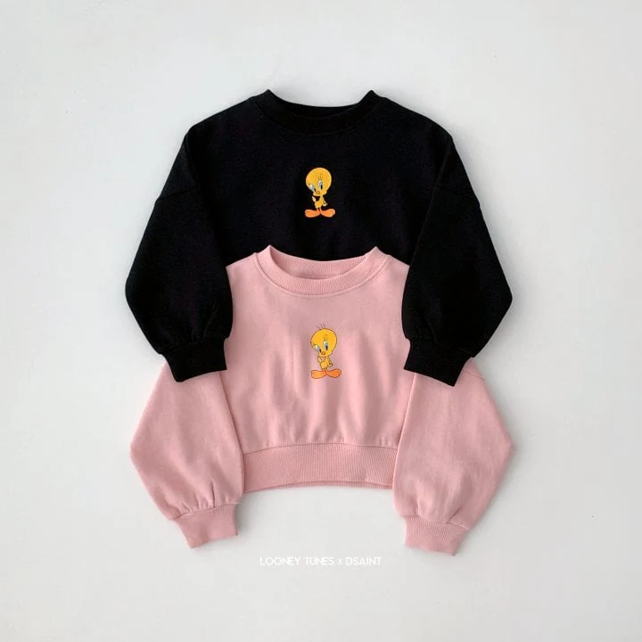 Dsaint - Korean Children Fashion - #childofig - Tweety Crop Sweatshirt - 3