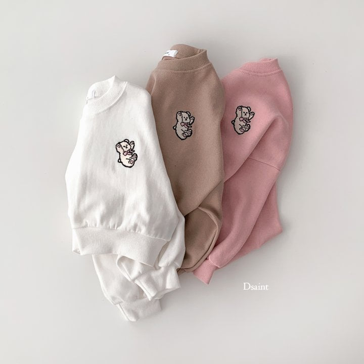 Dsaint - Korean Children Fashion - #childofig - Ribbon Bear Crop Sweatshirt