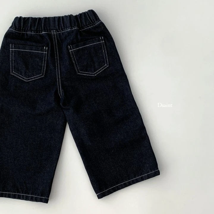 Dsaint - Korean Children Fashion - #childrensboutique - Denim Wide Set - 5