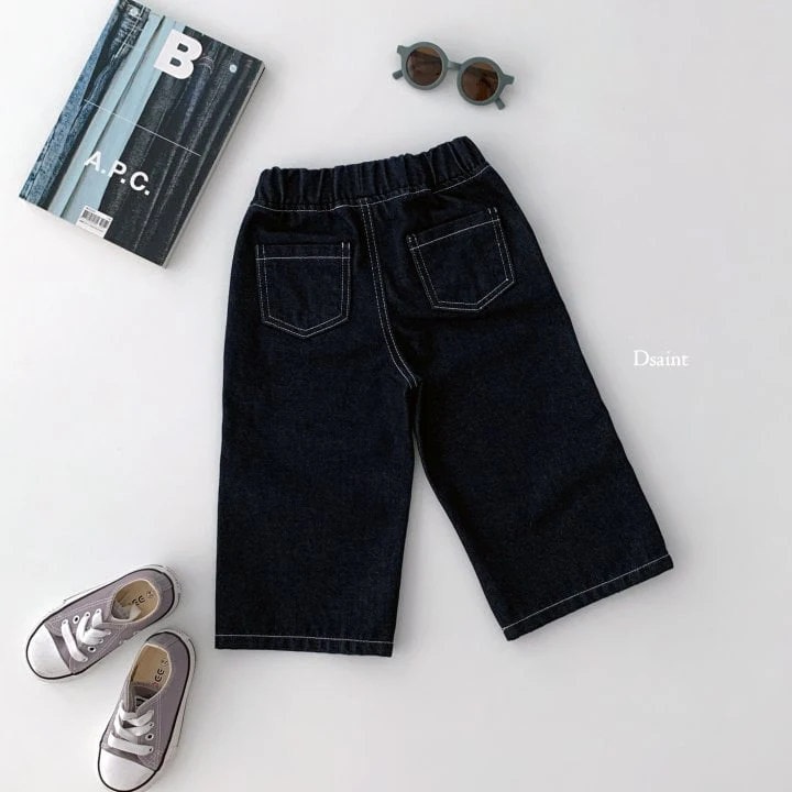 Dsaint - Korean Children Fashion - #discoveringself - Denim Wide Set - 7