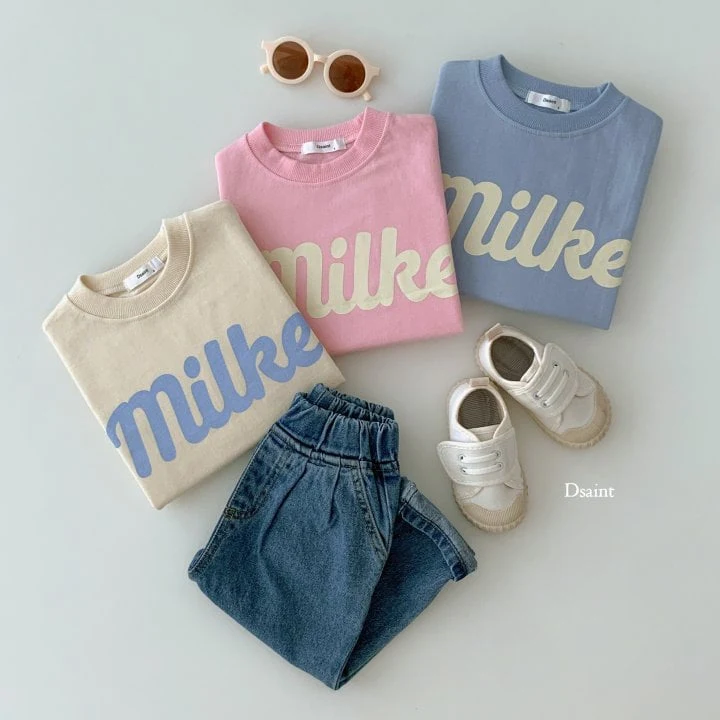 Dsaint - Korean Children Fashion - #discoveringself - Milk Sweatshirt - 5