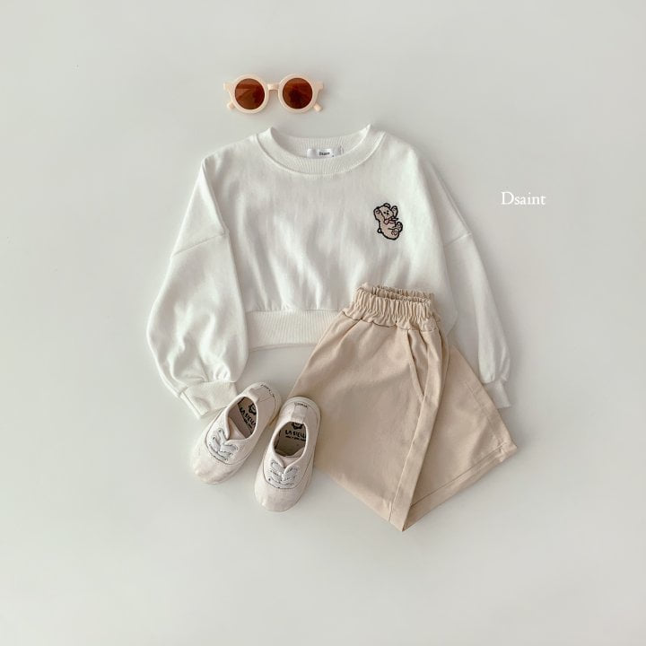 Dsaint - Korean Children Fashion - #kidsshorts - Ribbon Bear Crop Sweatshirt - 6