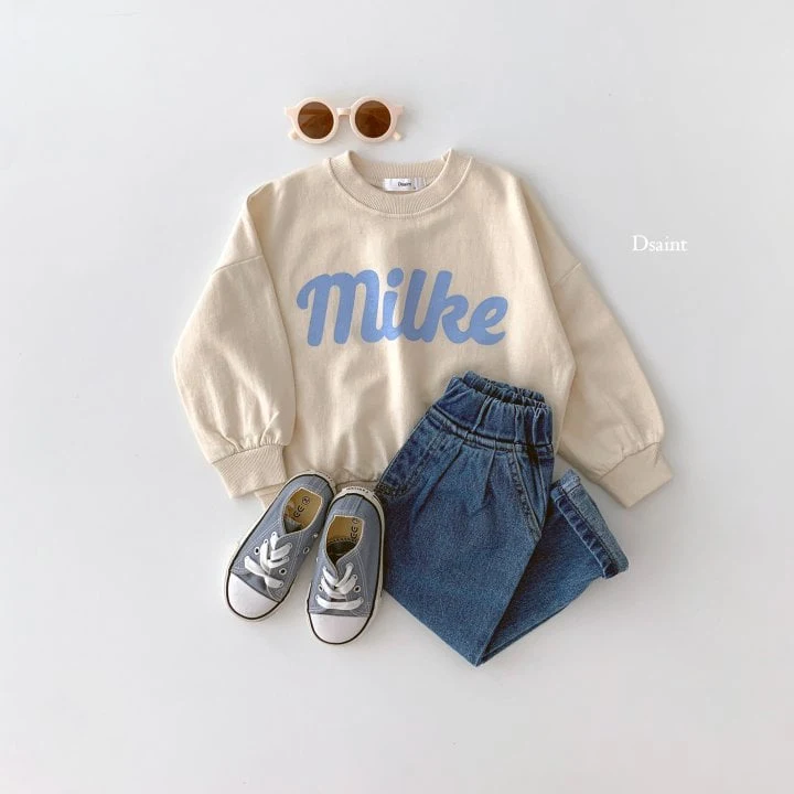 Dsaint - Korean Children Fashion - #kidsshorts - Milk Sweatshirt - 7