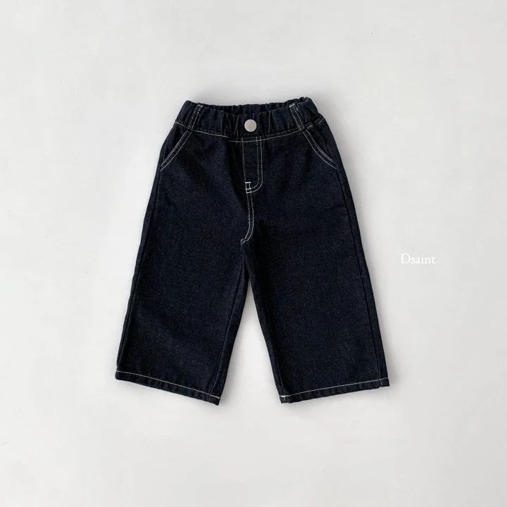 Dsaint - Korean Children Fashion - #minifashionista - Denim Wide Set