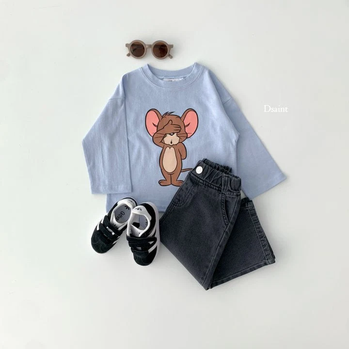 Dsaint - Korean Children Fashion - #toddlerclothing - Wide Denim Pants - 10