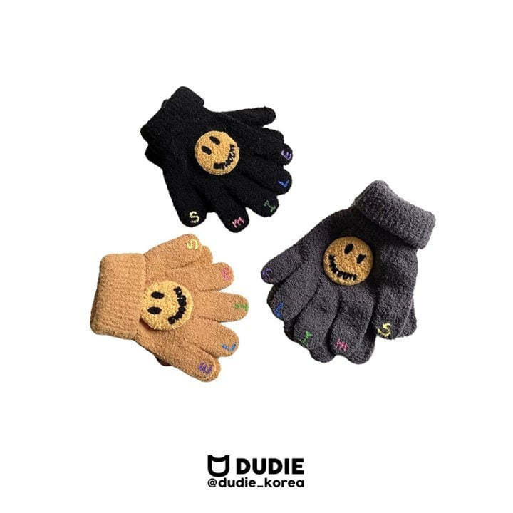 Dudie - Korean Baby Fashion - #babyclothing - Lettering Smile Gloves - 11