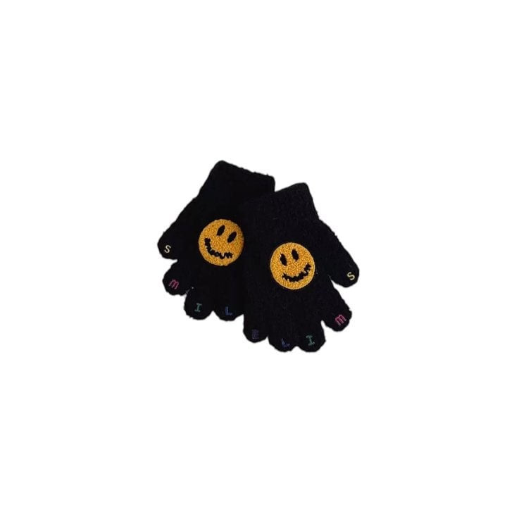 Dudie - Korean Baby Fashion - #babyoutfit - Lettering Smile Gloves - 4