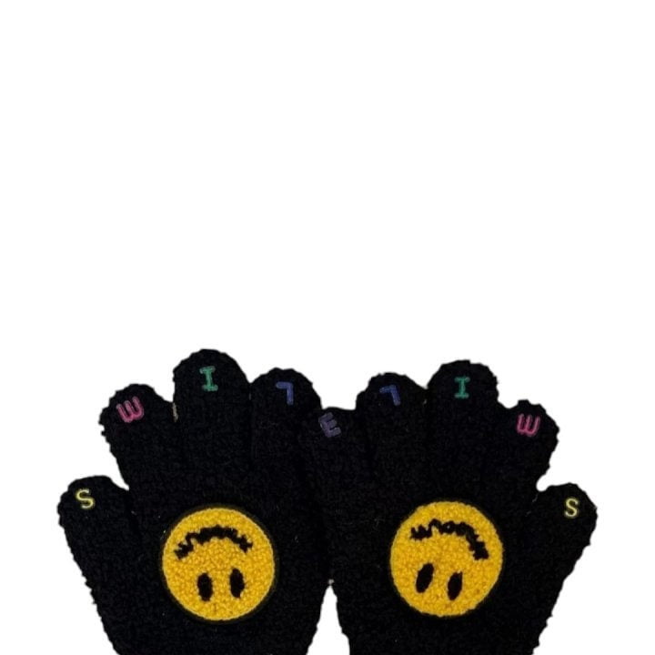 Dudie - Korean Baby Fashion - #onlinebabyshop - Lettering Smile Gloves - 7