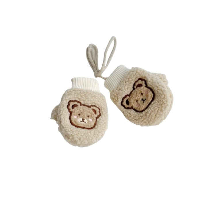 Dudie - Korean Children Fashion - #toddlerclothing - Bear Tumble Mittens - 6